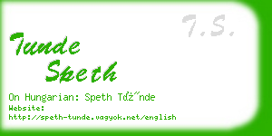 tunde speth business card